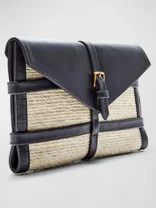 Altuzarra - Watermill Envelope Caged Clutch Bag - Natural Black