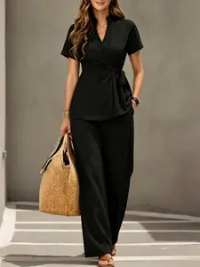 Women's Slim Fit Elegant Commuter Style Set, Stylish Office Wear, Perfect for Professional Look, Comfortable and Chic Design
