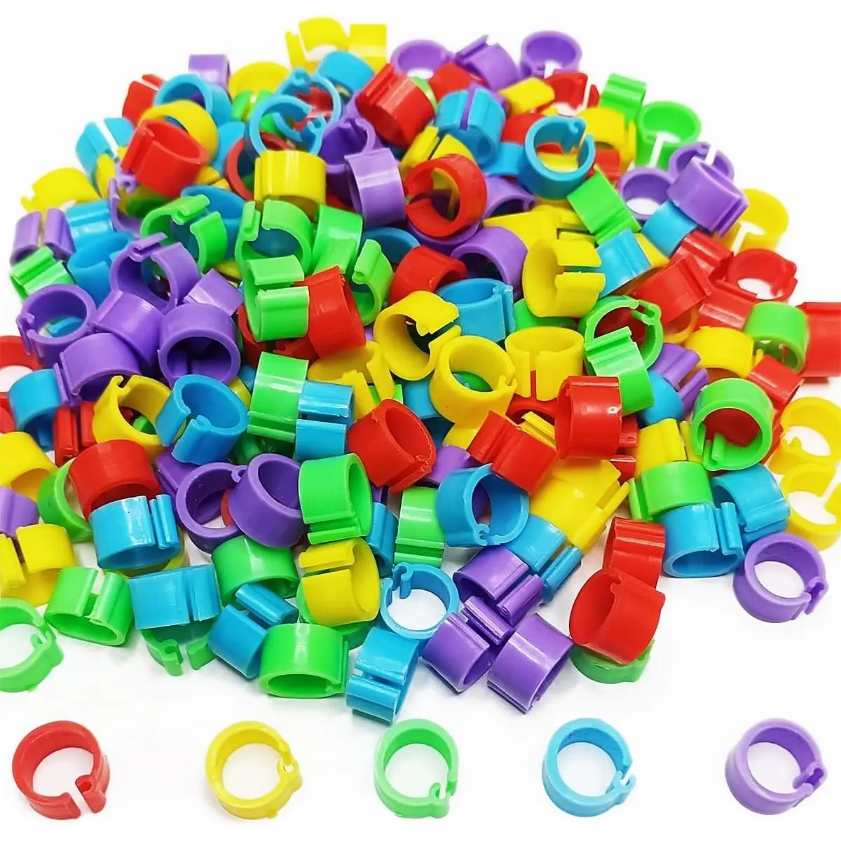 200 count 8mm Coturnix Quail  Bands  Chick  Bands Pigeon Bands Chicken  Bands Rings 8/16/20/25mm