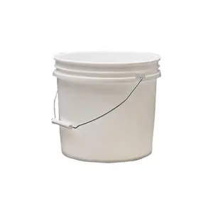 212 MAIN Leaktite 1022218 3.5gal Round Paint Pail with Lid - 11" Height White Container for Automotive & Motorcycle Paint Maintenance