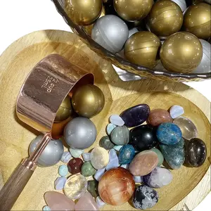 Gold Grey Crystals Capsule Tumble Confetti