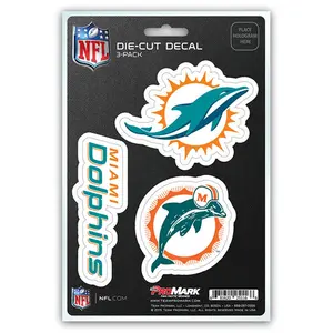 Pro Mark  Miami Dolphins Decal - Pack of 3