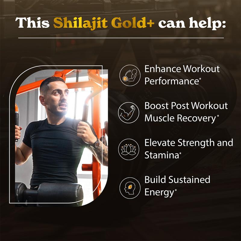 BetterAlt Himalayan GOLD+ Shilajit Resin with KSM-66 Ashwagandha | Lab-tested | Pre-Workout for Muscle Recovery, Gym Performance | 2-Month Pack