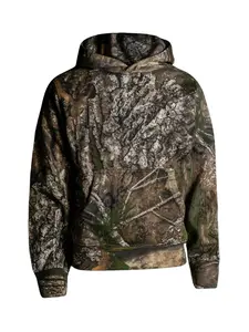 Realtree Camo Hoodie. Earth Brown, Gray, Green Tones. Tree Camouflage Pattern, Hunting, Outdoors.