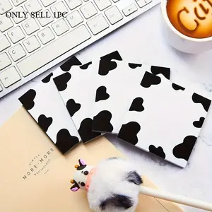 Cute Cow Print Notes 3.2 X 3.2 Inches Post Sticky Notes Self Sticky Note Pads Cow Print Self Adhesive Paper Memo Pads For Reminders Studying School Office Home Notebook Supplies