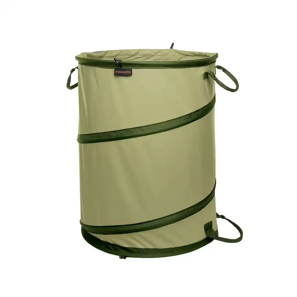 New 30 Gallon Collapsible Lawn Leaf Bag Reusable Pop Up Garden Yard Waste Basket Fiskars
