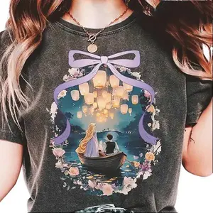 Coquette Bows Tangled Princess & Flynn Rider Shirt - Go Live Your Dream Girl Trip - Family Holiday Style Tshirt