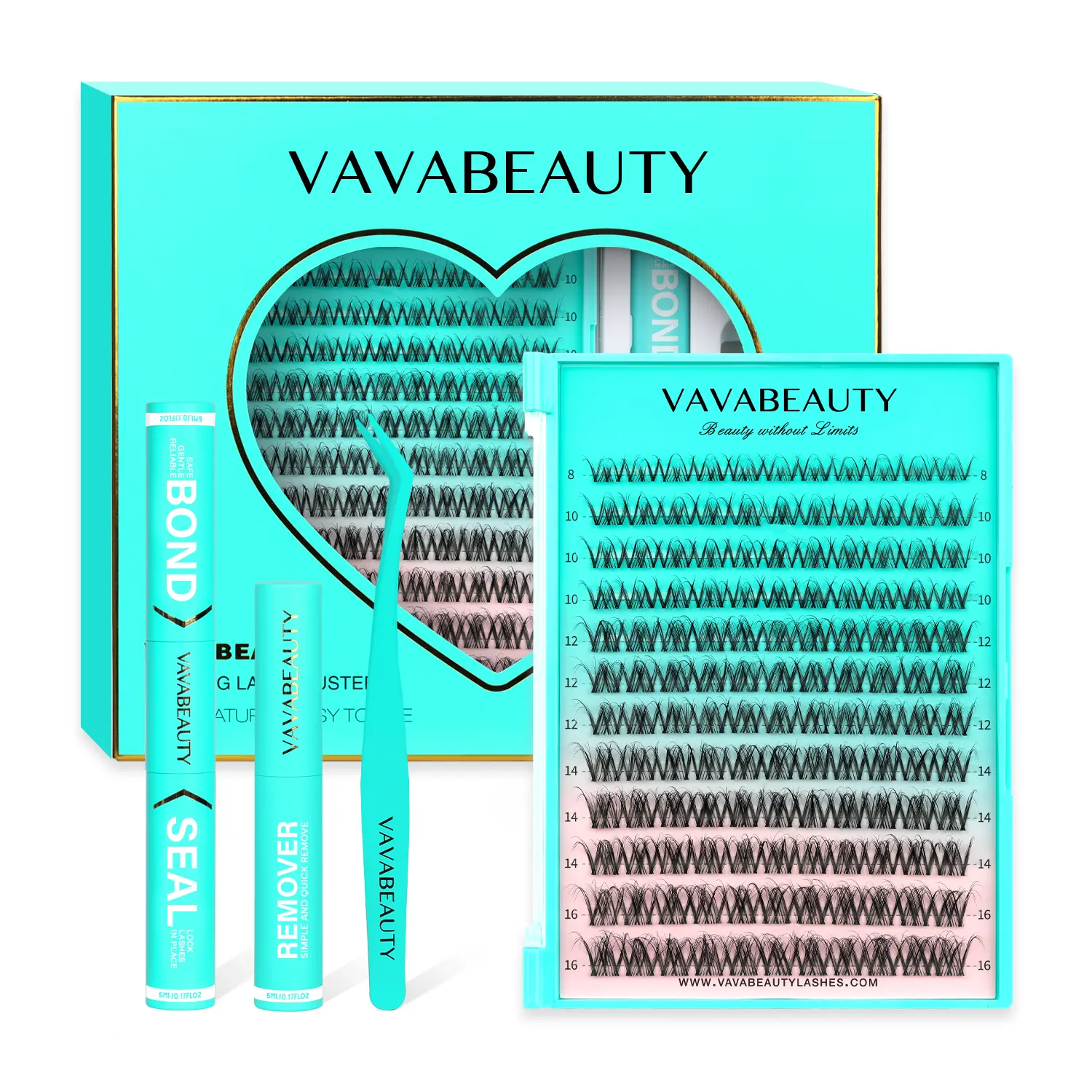VAVABEAUTY Spidera DIY Lash Clusters | Spider Lash | Volume Boosting | Waterproof | Long-Lasting | DIY Extensions | Soft | Easy DIY At Home | Ultra Thin Band
