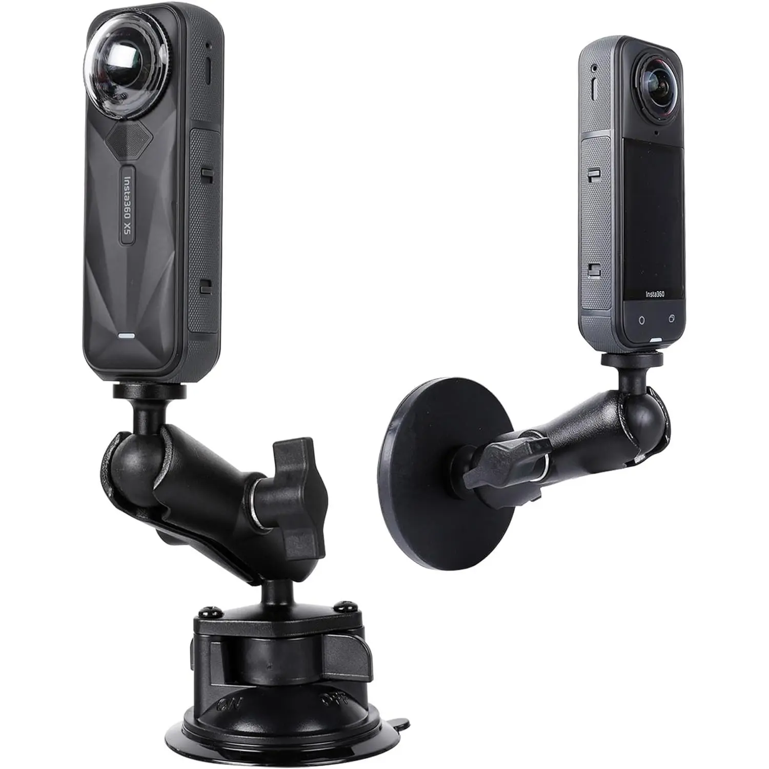 2 in 1 Suction Cup and  Camera Mount Stand Kit for  Series,  Mount Windshield Dashboard  Holder ,Compatible with  X5 X4 X3 &  Action Camera