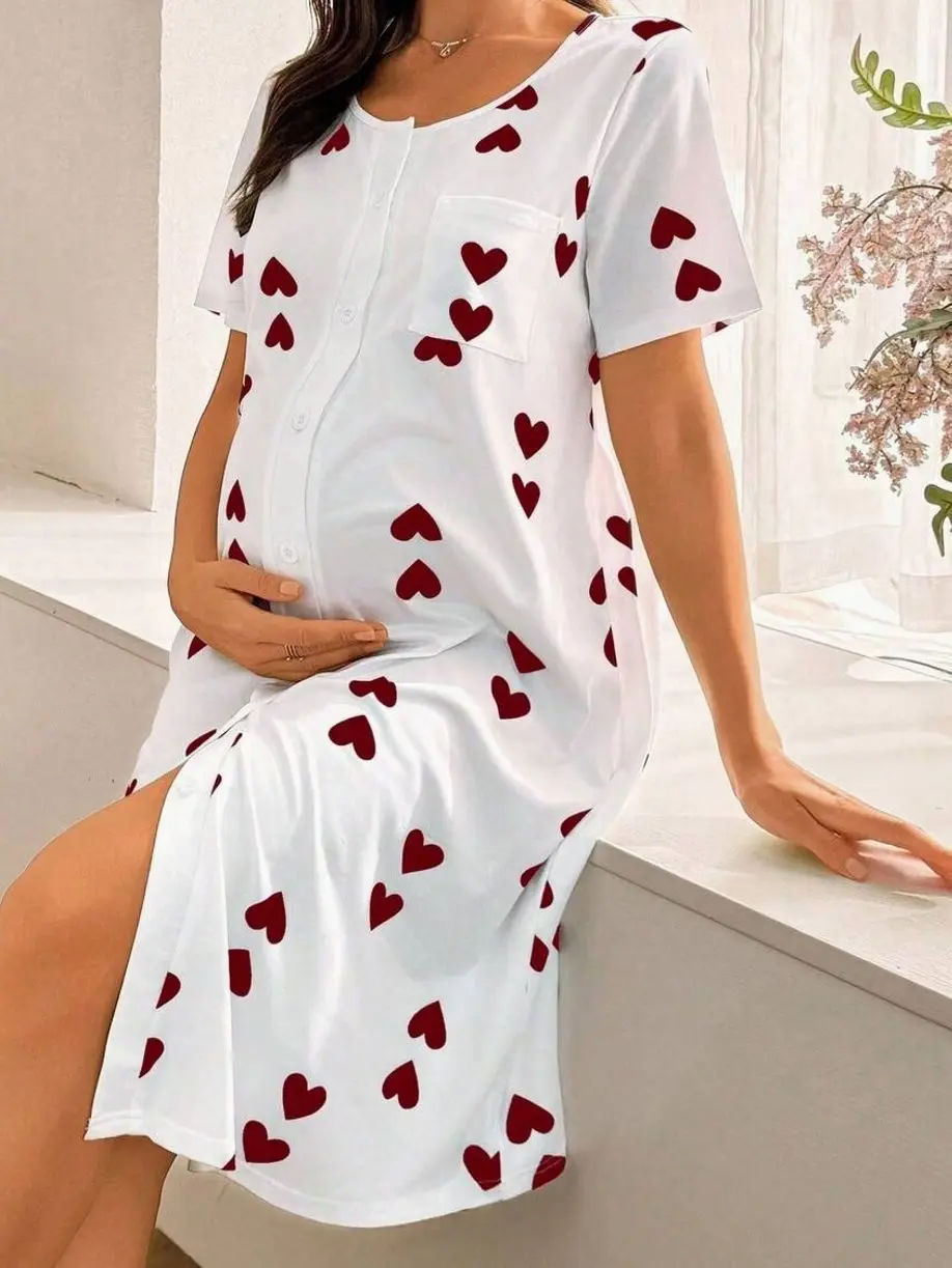 Night Gown Moo Moo Housecoat Feremo Plus Size Nightgowns Womens House Dress With Pockets Short Sleeve Night Gown Moo Moo Housecoat Feremo Plus Size Nightgowns Womens House Dress With Pockets Short Sleeve
