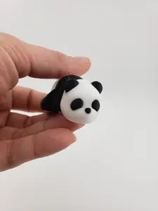 1 Articulated Painted Panda Bear  - 3D Printed Fantasy Creature