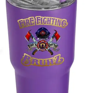 Fire Fighting Bruhz First In Last Out- 30 ozTumbler - Double sided design w gol