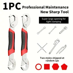 1 Pc Multifunctional Double-ended Pipe Wrench, Tool Multifunctional Looper Pliers, Multifunctional Torque Adjustable Opening Adjustable Wrench, Suitable for DIY And Electrician, Machinery, Motorcycle, Bicycle Home Maintenance Tools.