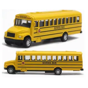 Simulation School Bus Model, 1 Count Small Size Die Cast Car Toy, Perfect Educational Toy for Indoor Entertainment