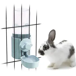 500ML Large Capacity Cage Hanging Pet Automatic Feeder Waterer, Adjustable Bowl Design for Dogs, Cats, Rabbits, Guinea Pigs
