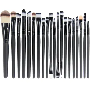 20 Pieces Makeup Brush Set Professional Face Eye Shadow Eyeliner Foundation Blush Lip Makeup Brushes Powder Liquid Cream Cosmetics Blending Brush Tool