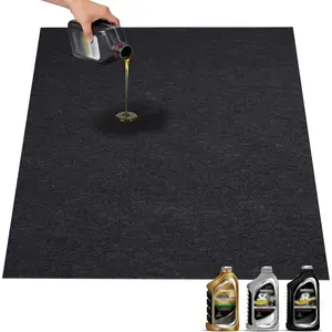 Oil Spill Mat, 60" x 72" Oil Mat for Driveway, Under  Pad for Garage Floor, Protects Against Oil,  & Stains with TPE Anti-Leak Backing,  & Washable