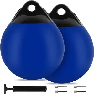10/12/15 inch Boat Buoy Balls Anchor Buoy Float Round Boat Fenders,Vinyl Inflatable Boat Mooring Buoys,Boat Buoys Bumpers for Docking/Anchoring/Marking - Multi Color Optional (1,2,4 Pack)