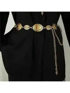 European and American Retro Bohemian Ethnic Style Metal Chain Waist Chain Women's Dress Decoration Accessories Belt Boho Style Belt