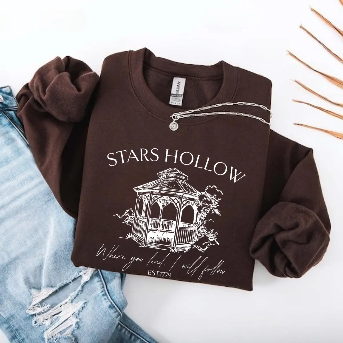 Stars Hollow Sweatshirt Where You Lead I Will Follow Vintage Style Luke’s Diner Crewneck Retro Gilmore Girls Fan Gift Cozy Fall Top Pullover