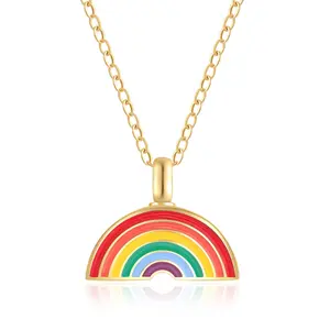 GNight Fetcher Premium Stainless Steel Urn Necklace for Ashes - Discrete Cremation Jewelry for Ashes, Stylish Ashes Necklace for Women - Pet/Dog Urn Necklace for Ashes Keepsake - Rainbow