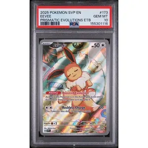 2025 POKEMON SVP EN-SV BLACK STAR PROMO 173 EEVEE PRISMATIC EVOLUTIONS ELITE TRAINER BOX - PSA 10