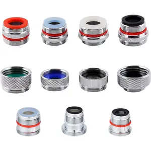 11 count Brass Faucet Adapter Kit, Kitchen Sink Aerator Adapters Fit Faucet with Removable Aerators, Male Female Thread Sink Faucet Adapter for Bathroom, Kitchen and RVs Faucets