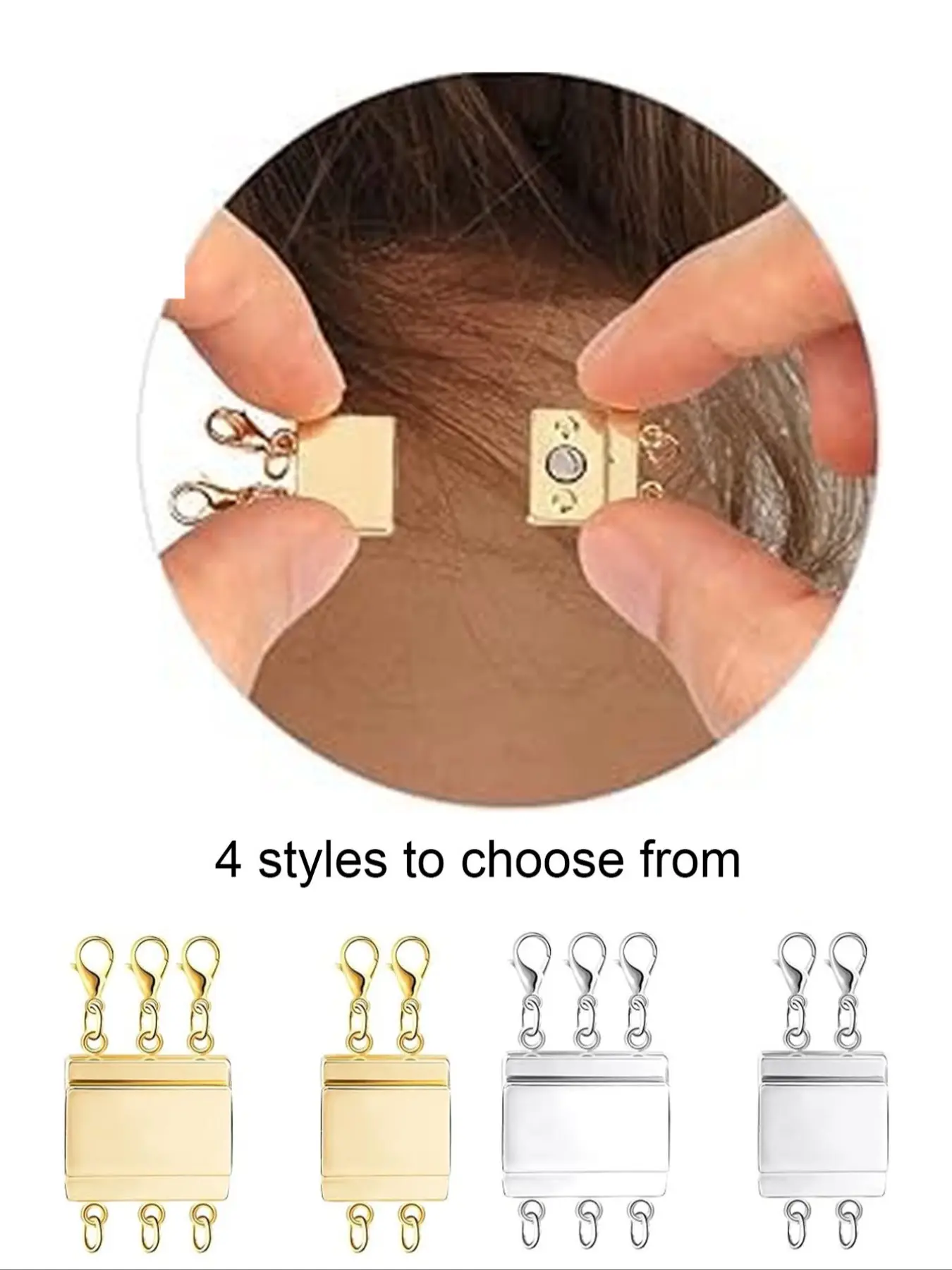 Fashion Flat Magnetic Buckle, Bracelet Clasp, Necklace Connector, High Value Jewelry Accessories, DIY Jewelry Parts, Multi-Row Chain Clips, DIY Jewelry Making, Jewelry Making Supplies
