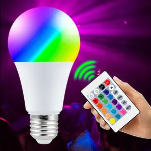 25W RGBW LED Light Bulb E27/E26 Colorful Indoor 85-265V Multicolor Changing Dimmable Recessed Ceiling RGBWW Home Deco Lighting 4Mode Smart Esport Room Bedside Festival 16Colors Party Adjustable Brightness Wall Backlight Mood Lamp