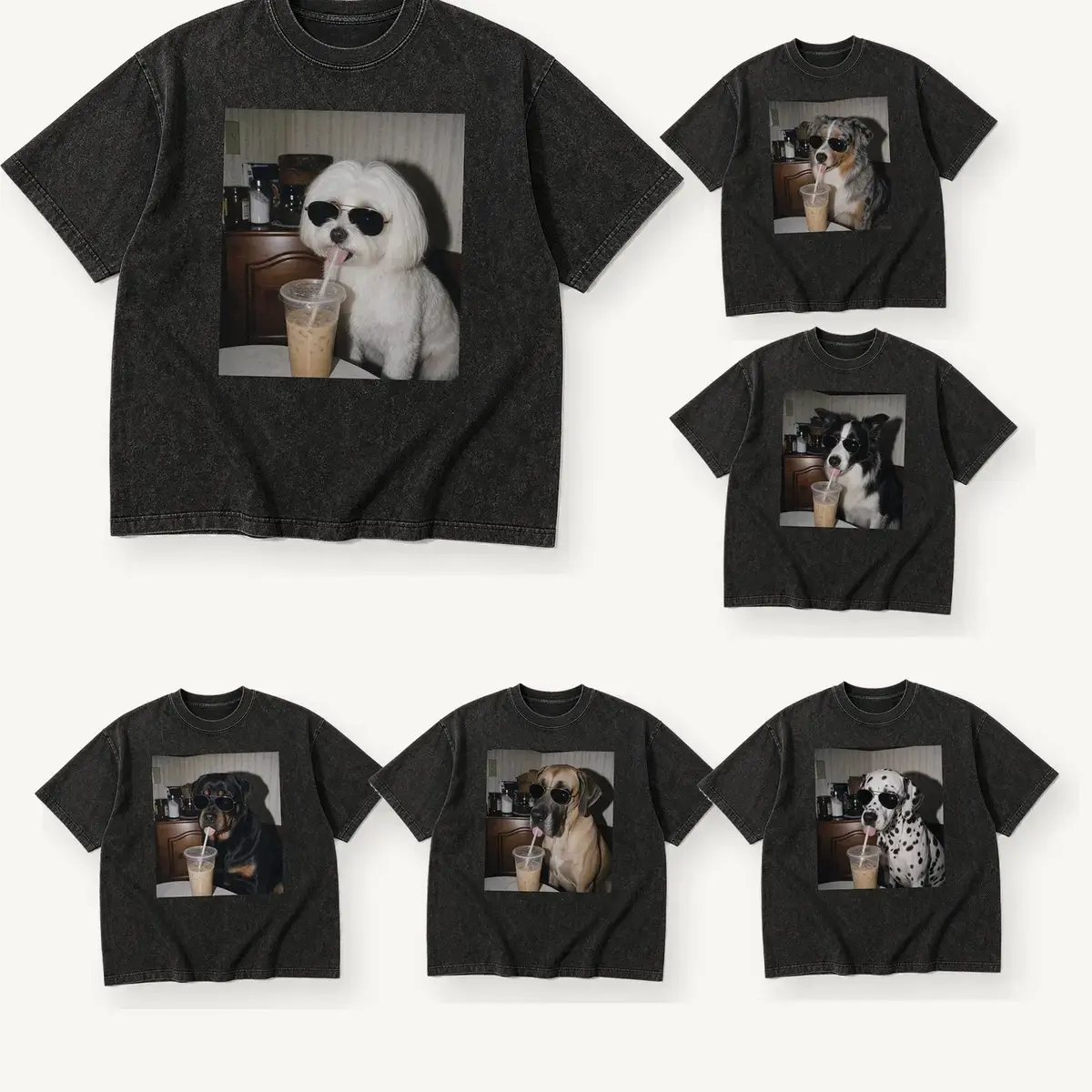 Comfort Colors 50+ Dog Breeds Drinking Iced Coffee Shirt, Vintage 90s Funny Dog Meme Tee, Unisex Casual Streetwear, Cute Pet Mom Dad Dog Lover Gift T-Shirt – DPCLICK