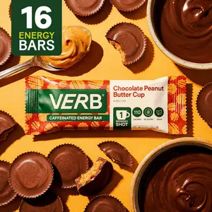 Chocolate Peanut Butter Cup Energy Bars – 16 Pack (26g Each) Vegan Coffee Alternative