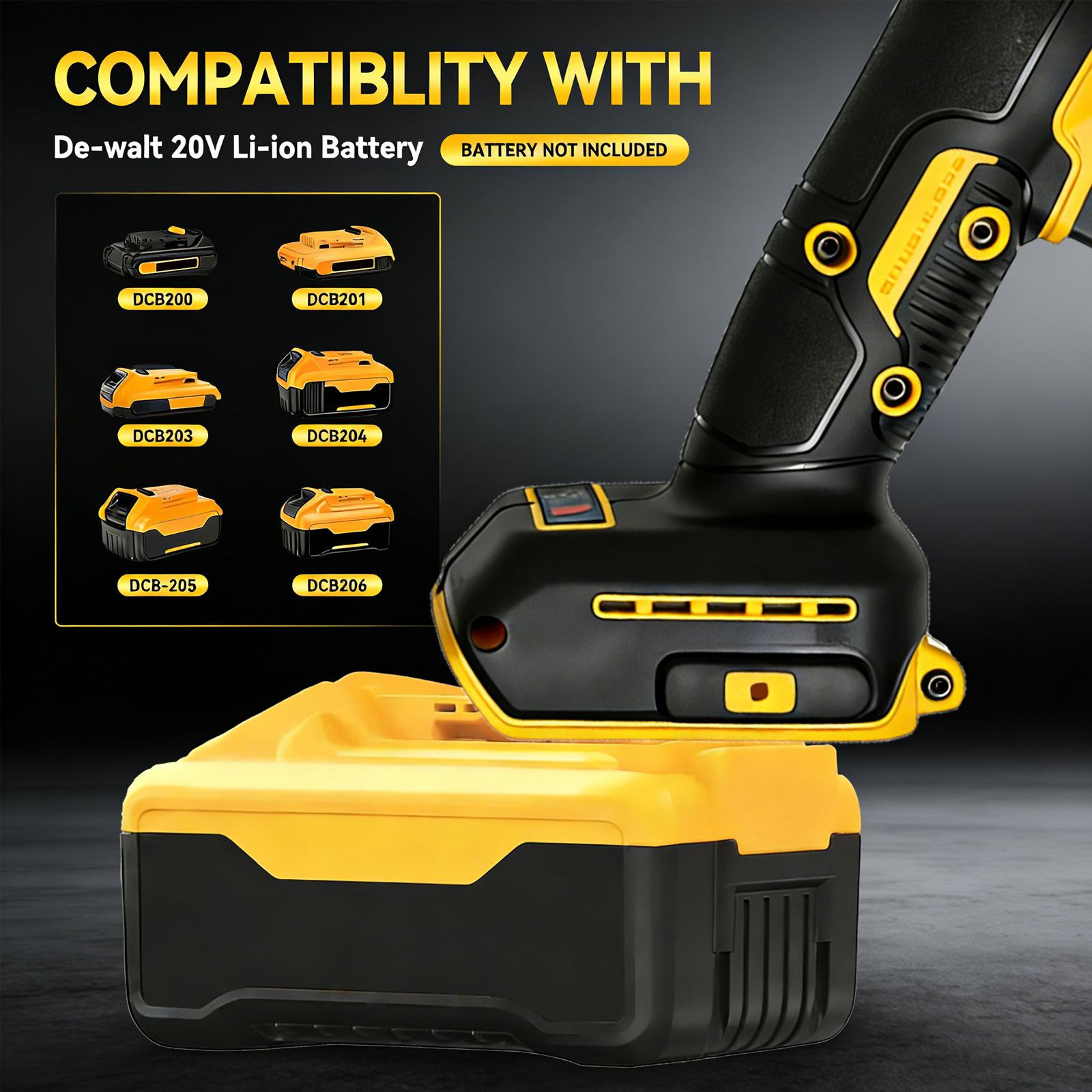 20V Cordless Brushless Angle Grinder, Tool Only Battery Not Included, 8500 RPM 4-1/2 Inch Cutting Grinding Polishing Tool for Metal, Tile, Concrete and DIY