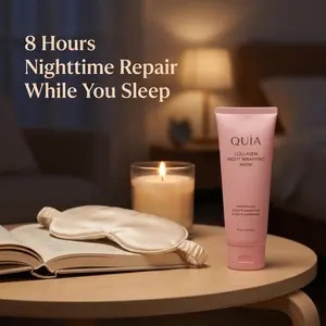 QUIA Collagen Wrapping Mask  Overnight Peel Off Mask for Glass Skin Hydrating Night Facial Mask Suitable for All Skin Types Daily Skin Care