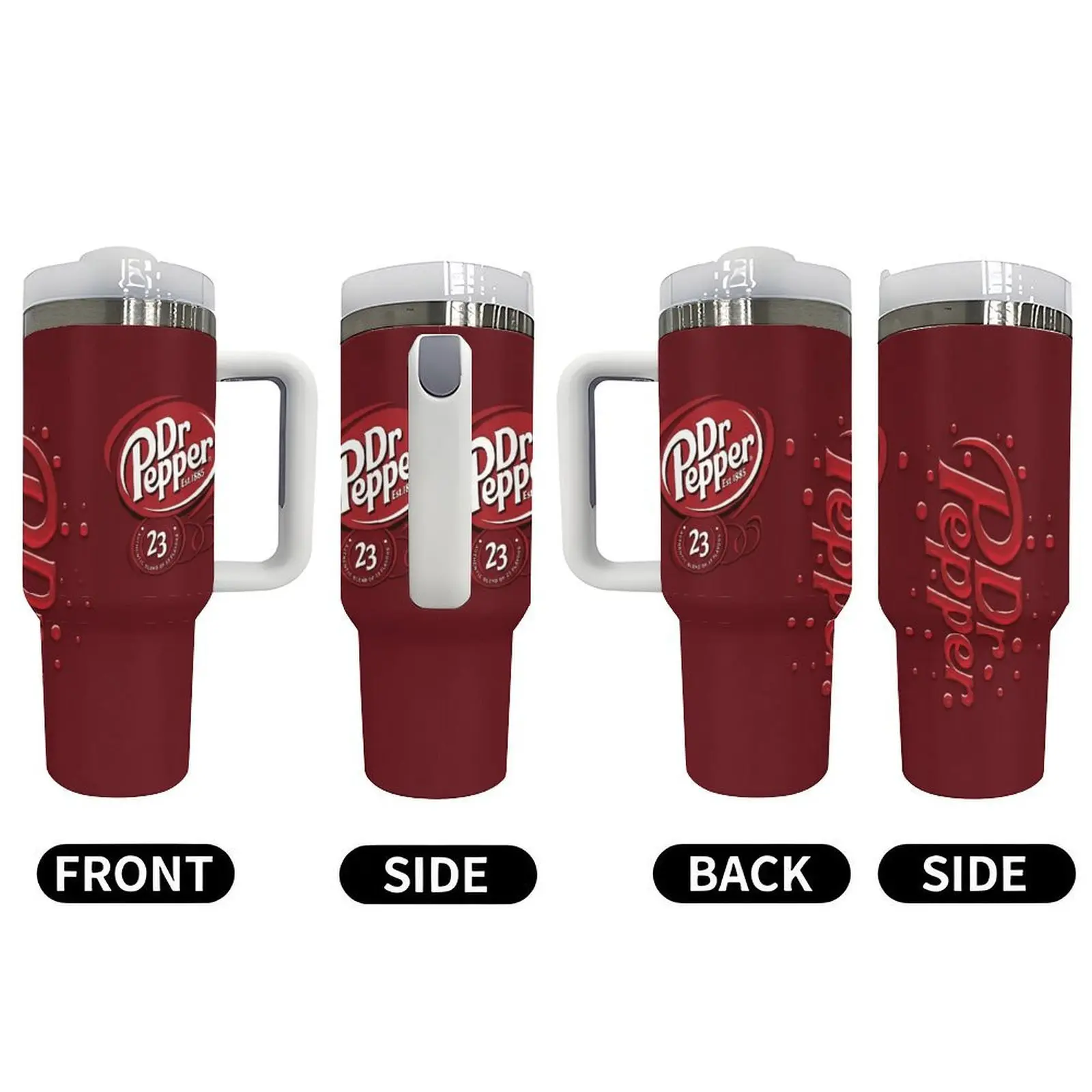 40oz Stainless Steel Tumbler with Straw, Double-Wall Vacuum Insulated, Leakproof, Perfect for Cold Water, Beer, Cocktail & On-the-Go Beverages.