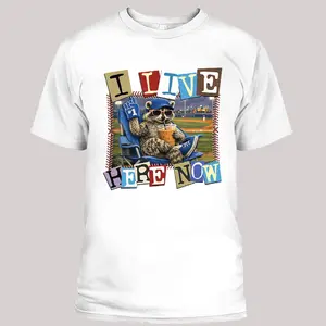 Raccoon I live Here Now Shirt, Ballpark Field Shirt Funny Game Day Sweatshirt