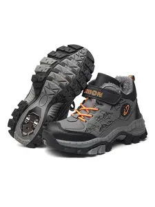 Outdoor hiking boots for boys, new for autumn and winter, velvet and warmth, non-slip with crampons, suitable for daily leisure and outdoor hiking, Trek Shoe