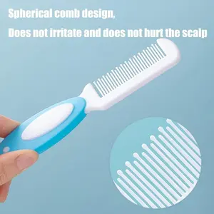 Baby Hair Brush, Cradle Cap Brush, Baby Hair Comb, Baby Hair Brush and Comb Set for Newborns & Toddlers, Baby Brush Soft Bristles, Ideal for Cradle Cap, Perfect Baby Registry Gift (Pink)