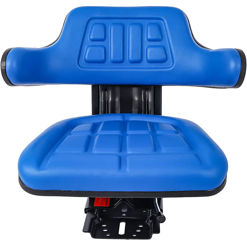 UNIVERSAL TRACTOR SUSPENSION SEAT WITH TILT FITS FORD/NEW HOLLAND 3900 3930 3910 5000 5100 5600 5610 5900 5910,Blue and Yellow
