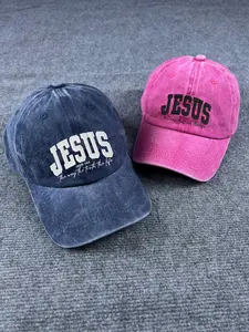 Christian JESUS Hat ️ Vintage Style Washed Cap | Faith Inspired Streetwear | Adjustable Fit