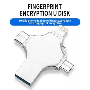 4 in1 USB OTG Flash Drive CrossShape USB Photo Stick, Portable Mini USB Storage Device External Storage for iPhone/iPad/Computer/Laptop/PC/Android External Data Storage,.iPhone/iPad  & Android