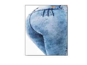 Skinny  jeans for women, Stretch, Push up, Regular size. denim, Acid color. CTP 1409 Blue Fit Pants Spandex Womenswear Curvy High Waist Shiny Slim Bottom Style Lady Comfort