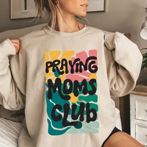 Praying Moms Club Crewneck Sweatshirt for Casual Comfort