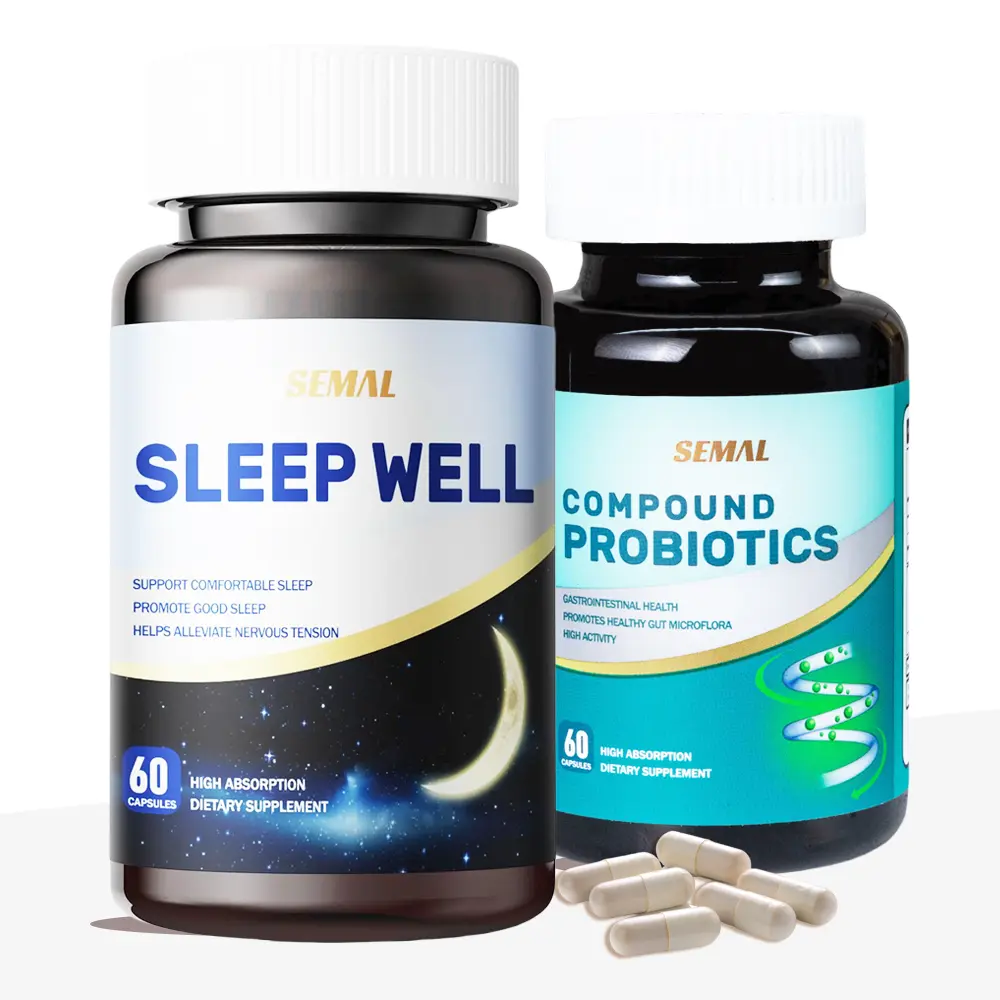 BUY ONE GET ONE FREE -Semal - SLEEP WELL & COMPOUND PROBIONTICS, Scientifically Formulated, Fast Release, 60 Capsules for Men & Women probiotic supplements   Healthcare Dietary Human Optimum Edible