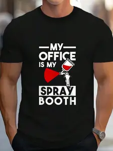 100% Cotton Funny Car Auto Painter Painting Gift Office Spray Booth T-Shirt Women's Men's Graphic Tee Crew Neck summer vacation Tops