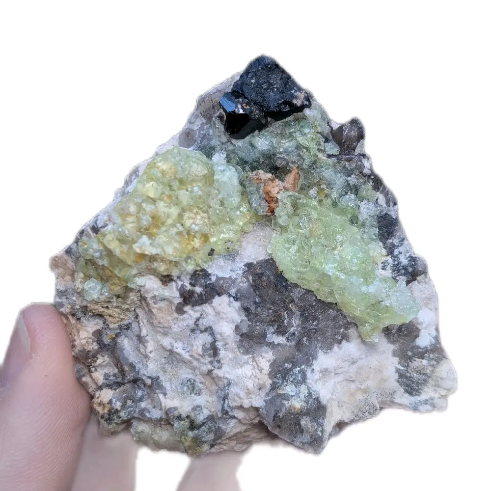Hyalite Opal - Black Tourmaline - Erongo
