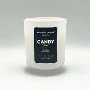 Candy Cane Candle | Coco Apricot Wax & Wood Wick
