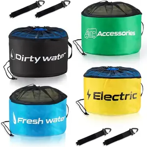 Three piece hose bag set, water pipe bag, RV foldable and easy to carry, suitable for outdoor sports, suitable for garden, courtyard, hose, water pipe, drainage pipe storage