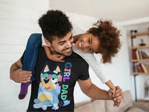 Bluey Girl Dad Shirt, Bandit Girl Dad Shirt, Gift For Him, Father's Day, Rad Dad Shirt, Bluey Family Shirt, Girl Dad Era Bluey Shirt