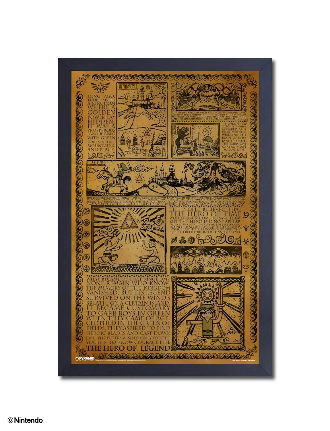 Zelda™: Story of the Hero Gel-Coated Framed Print (11x17)