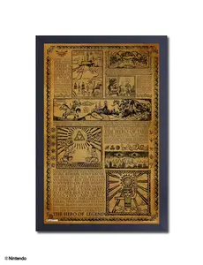 Zelda™: Story of the Hero Gel-Coated Framed Print (11x17)